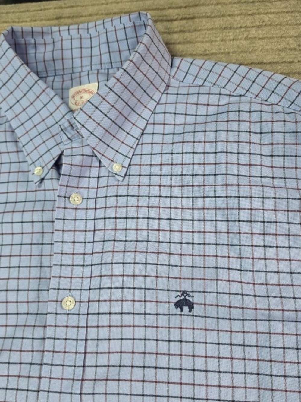 Brooks Brothers Madison XL Non Iron Stretch  Dress Shirt  Mens EUC Oxford